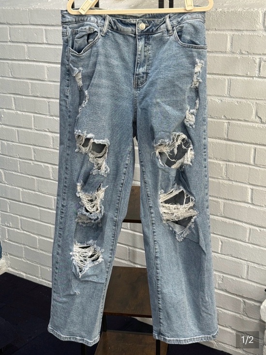Denim - Distressed Light Blue Women’s Jeans